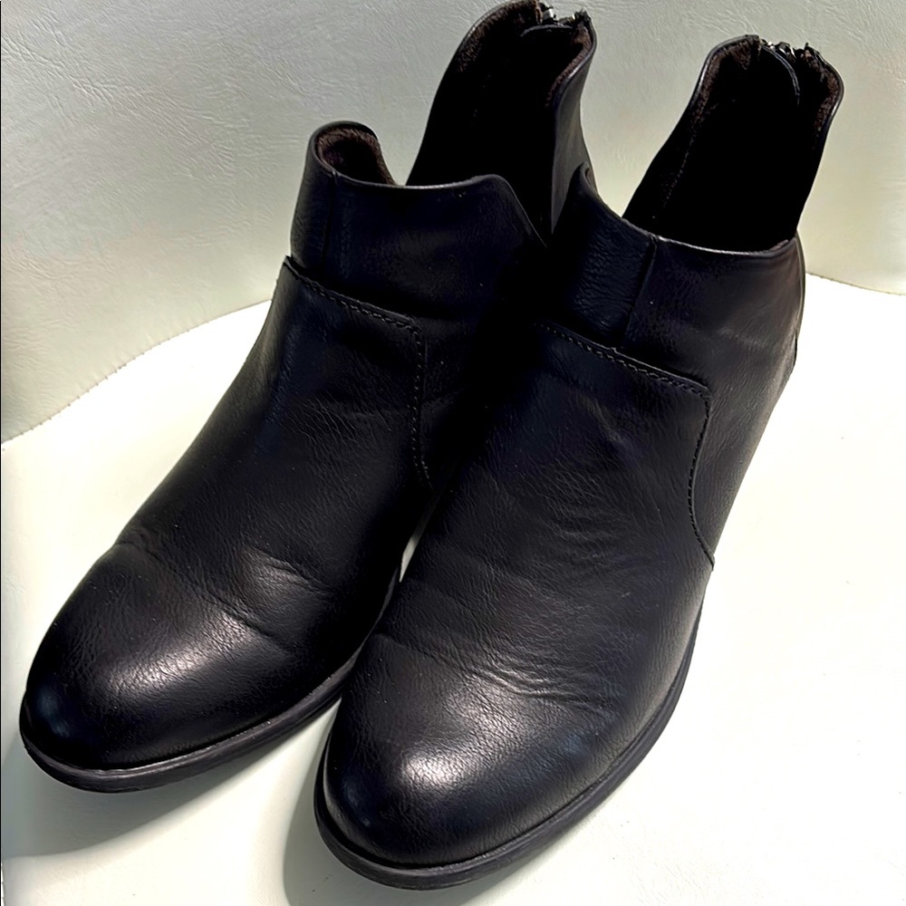 BOC Women’s Alder Faux Leather Dressy Booties Black Size 9.5 Comfort Cushion